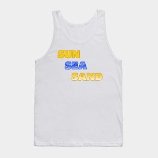 Sun Sea Sand Summer Beach Holiday Tank Top